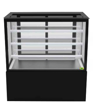L1800 X H1410 MM 4 Shelves CE Black Bakery Display Cabinet TTMD128D