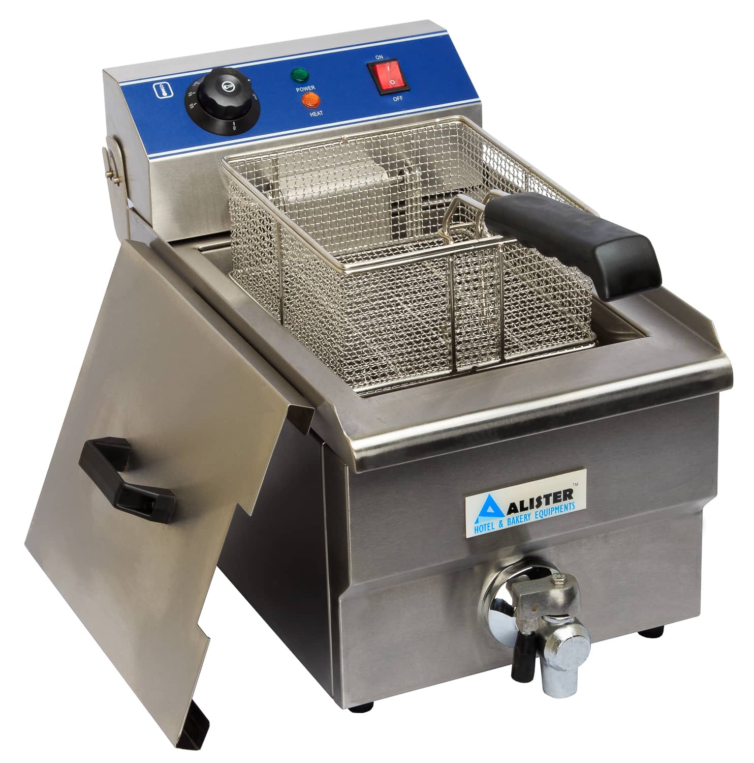 Commercial Electric Deep Fat Fryer 10L Fried Chip Pan Basket Stainless Steel