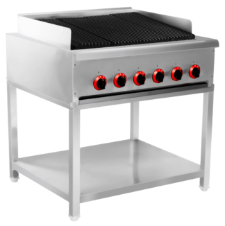 LAVA ROCK GRILL WITH 3 SIDE SKIRTING WITH 1 UNDER SHELF