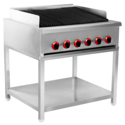 LAVA ROCK GRILL WITH 3 SIDE SKIRTING WITH 1 UNDER SHELF
