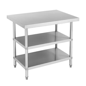 SS WORK TABLE WITH 2 U/S: 2FT - Restaurant.Store