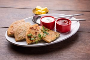 Breakfast Menu : aloo-paratha-gobi-paratha-also-known-as-potato-cauliflower-stuffed-flatbread-dish-originating