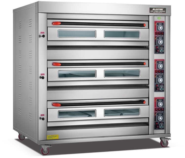 Oven For Baking 3 Deck 6 Tray Gas Oven 👍 - Ashine